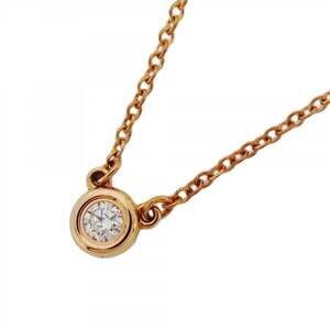 Tiffany Necklace By the Yard 1PD 18KPG Pink Gold Diamond Women's